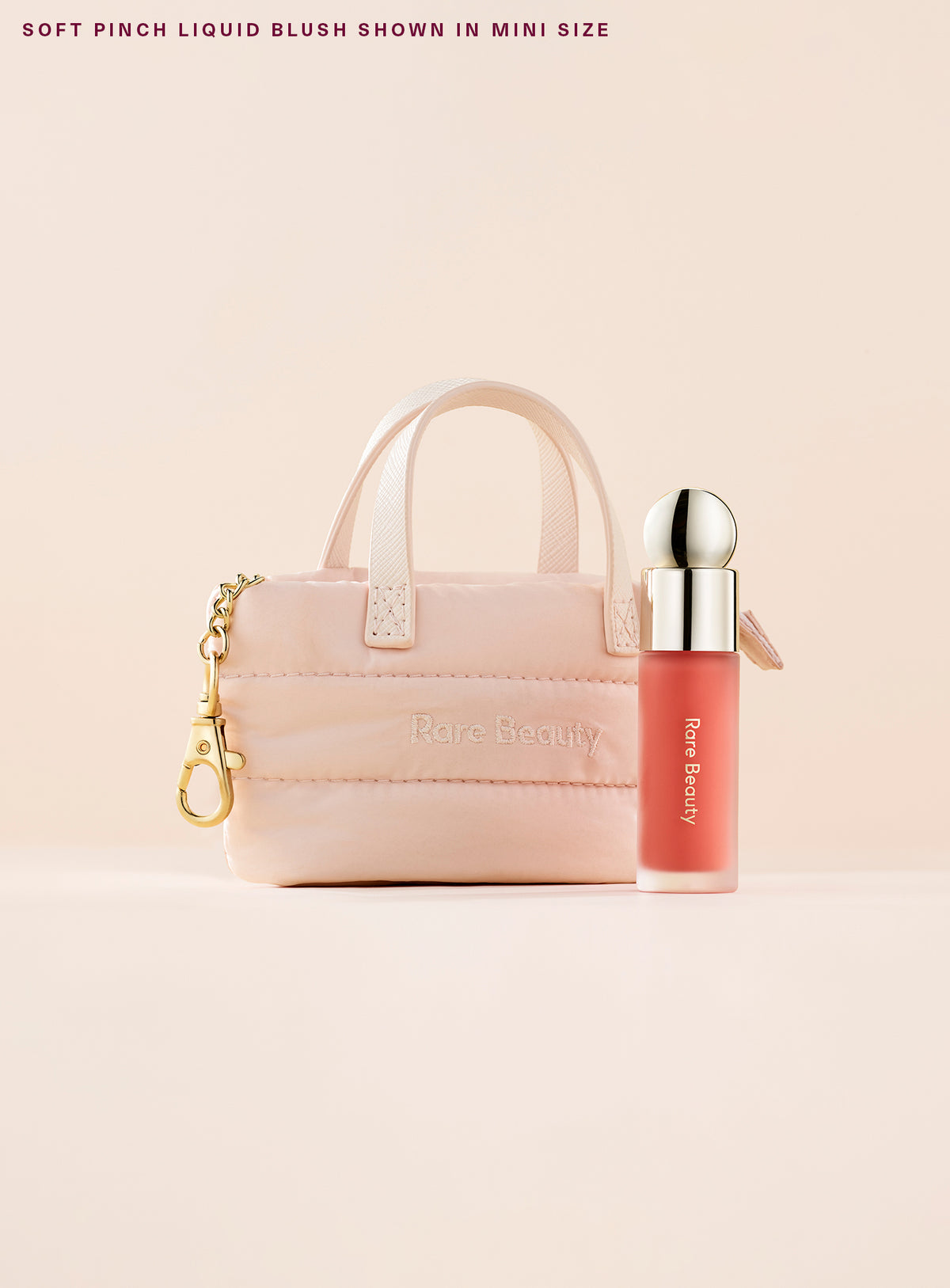 Mini Puffy Tote Keychain | Tiny Makeup Pouch display picture 2