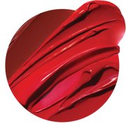 Rare Beauty lip soufflé swatch in a red shade.