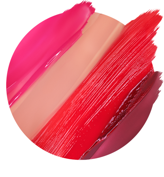 A swatch of Rare Beauty blush blends in multiple shades.