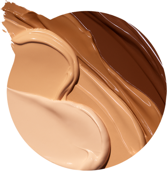 Rare Beauty makeup swatch sample with multiple skin-tone shades.