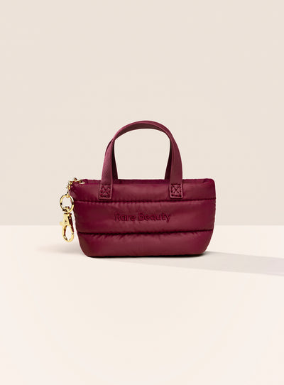 Mini Puffy Tote Keychain - Merlot