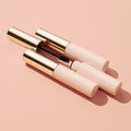 Three tubes of the Rare Beauty Brow Harmony Flexible Lifting Gel.