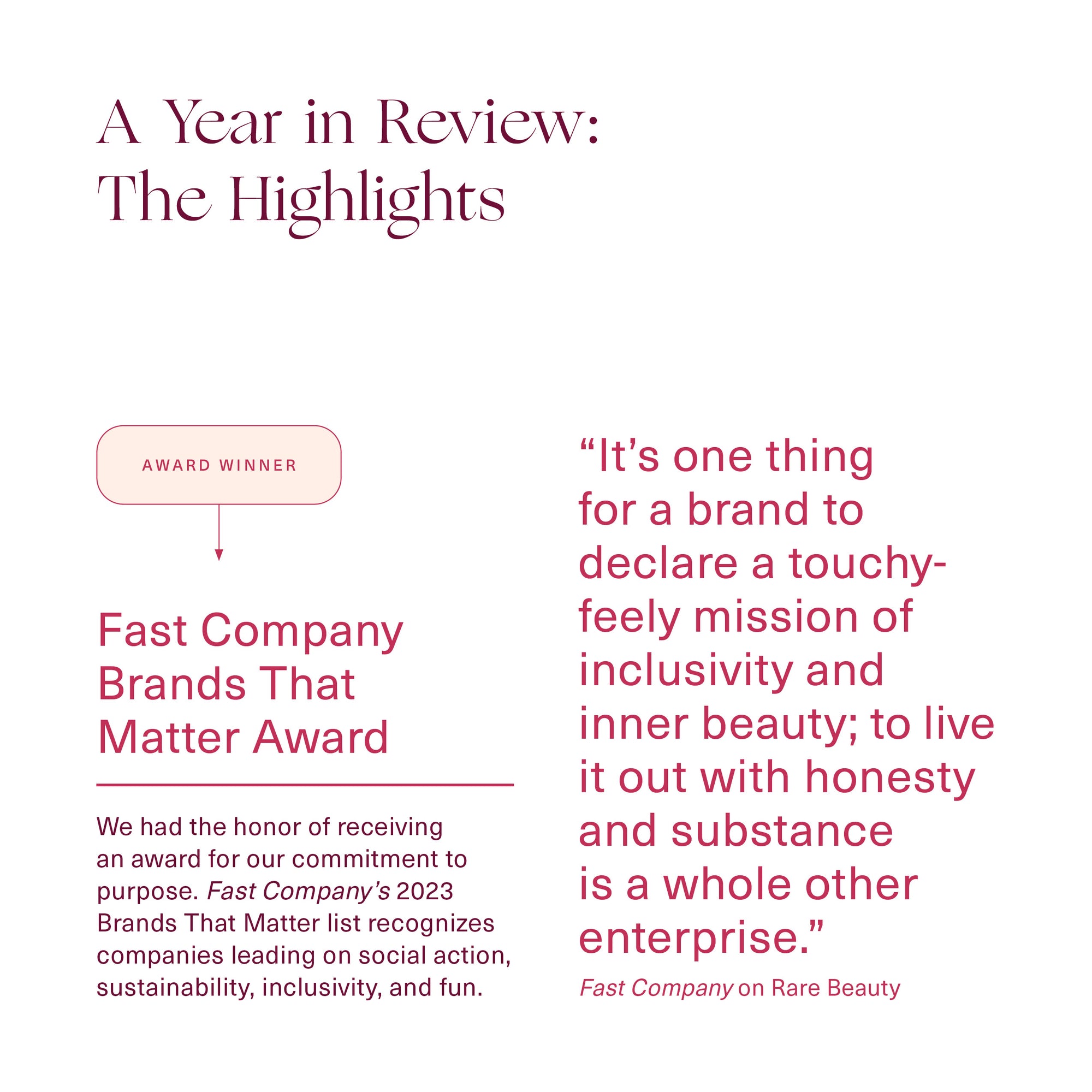A year in review: Fast Company's Brands That Matter Award
