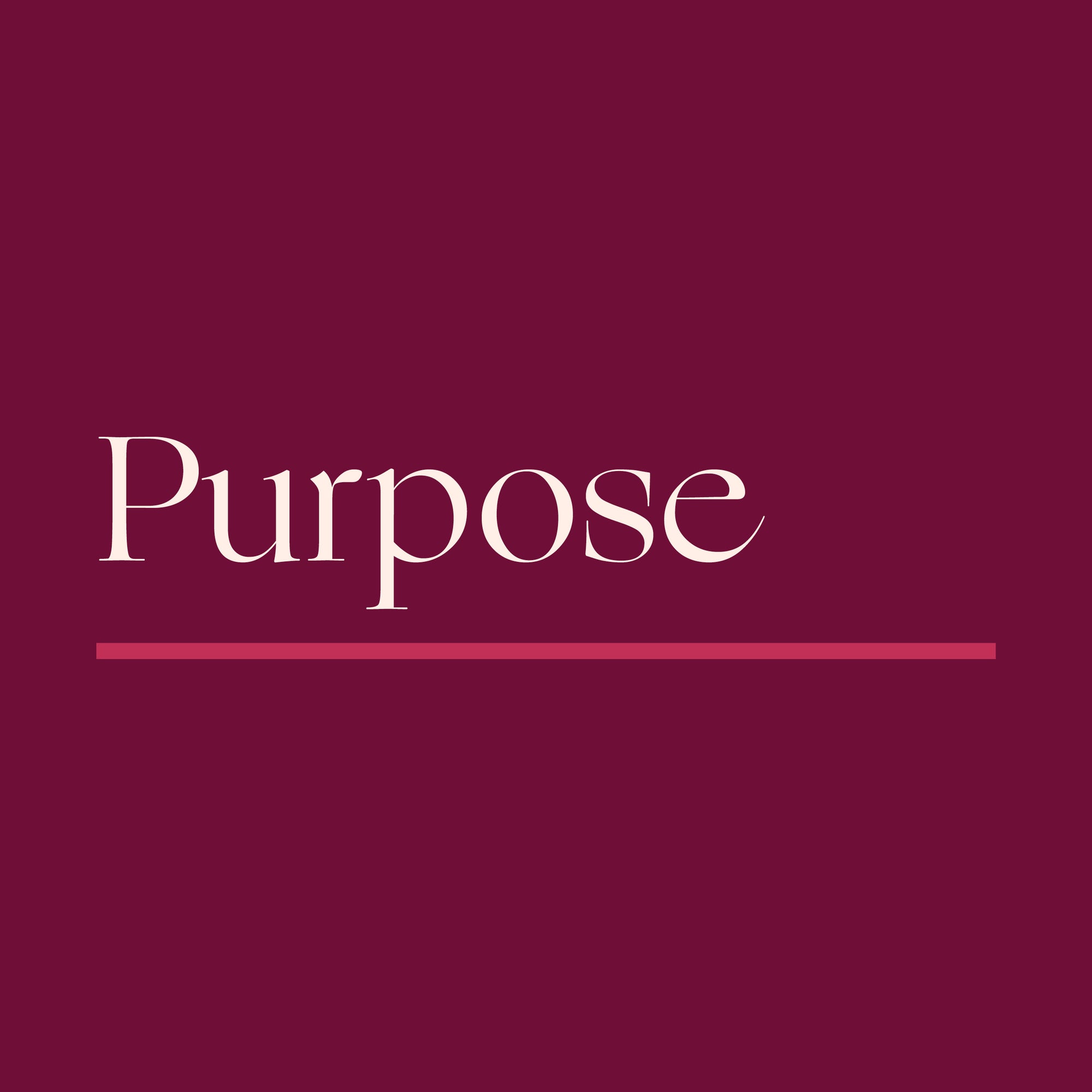 Image of the word Purpose