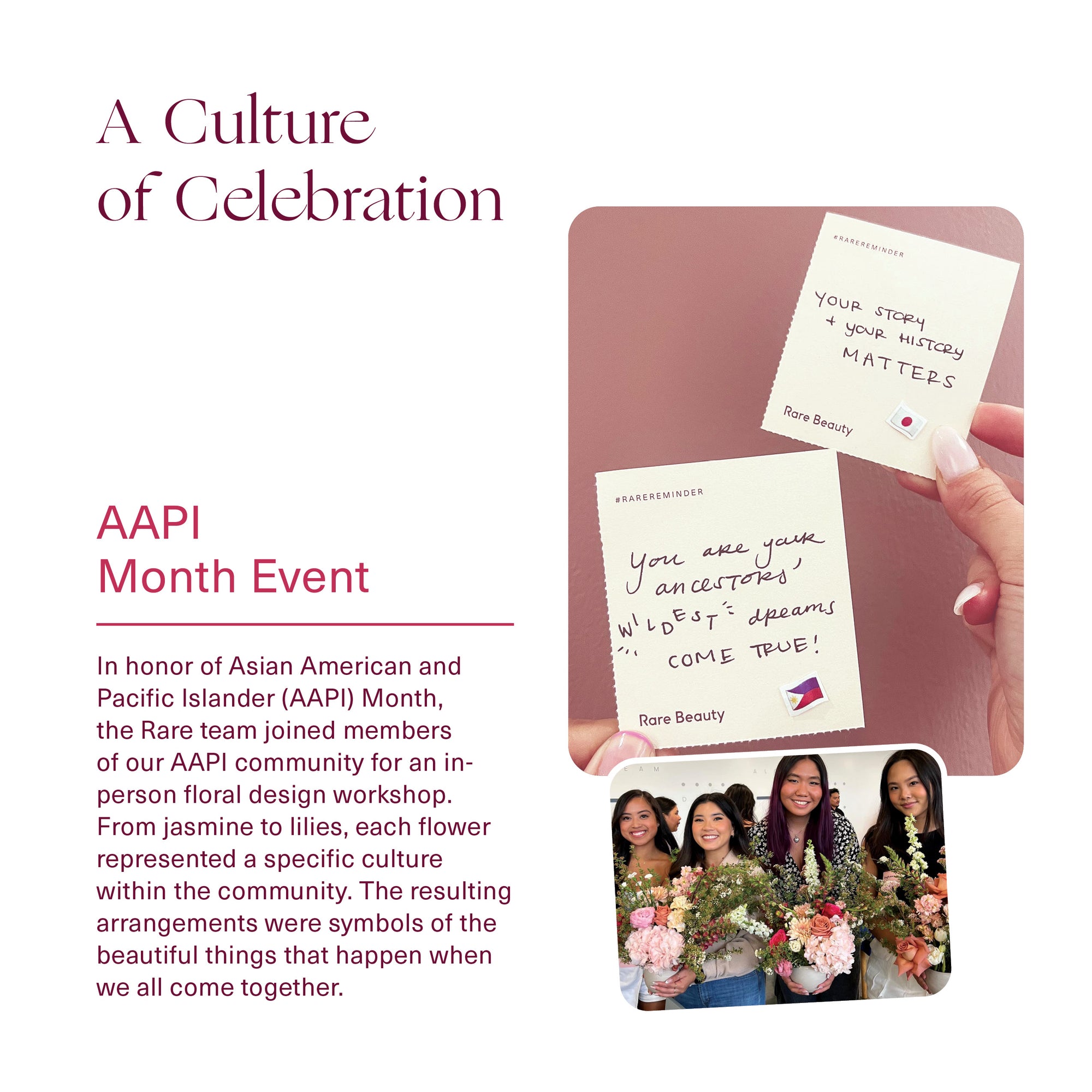 A culture of celebration - AAPI Month Event spread