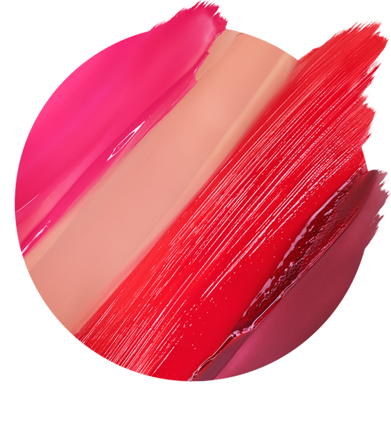 A swatch of Rare Beauty blush blends in multiple shades.