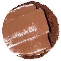 A swatch of Rare Beauty's Always an Optimist Soft Radiance Setting Powder in the shade Deep.