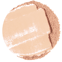 A swatch of Rare Beauty's Always an Optimist Soft Radiance Setting Powder in the shade Light Medium.